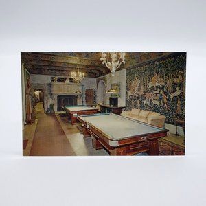 Vintage Postcard Hearst San Simeon CA Historical Monument Billard Room P27750
